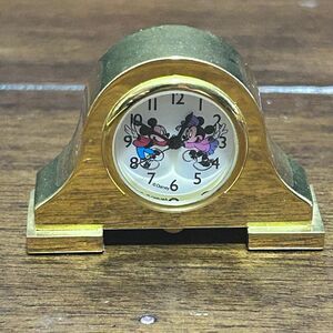 Miniature Mickey & Minnie Mouse Table Desk Mantle Clock 2"